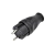 Вилка электрическая Прогресс С/З 16A черный (1/20/200)