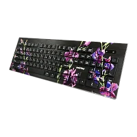 Клавиатура проводная Smartbuy 223 Flowers классическая USB 1.5м мультимед. черный (1/20)