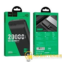 Внешний аккумулятор HOCO J52A 20000mAh 2.0A 2USB черный (1/30)