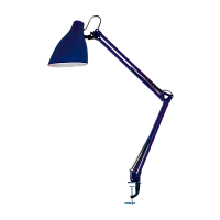 Светильник настольный Camelion KD-335 40W 230V E27 струбцина синий (1/6)
