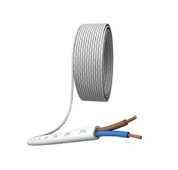 Кабель электрический ЭРА ШВВП 2 х 0.75 кв.мм белый ГОСТ бухта 100м (цена за 1м.)