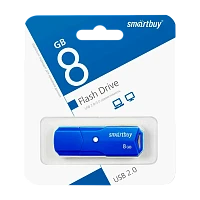 Флеш-накопитель Smartbuy Clue 8GB USB2.0 пластик синий