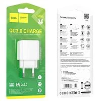 Сетевое З/У HOCO C98A 1USB 3.0A 18W QC3.0 белый (1/36/216)