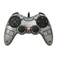 Геймпад проводной Defender Zoom USB 10 кн. серебряный (1/20/40)