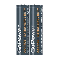 Батарейка GoPower R03 AAA SH2 Солевая 1.5V (2/60/1200)