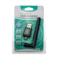 Wi-Fi адаптер Без бренда WD-3506B 2.4 ГГц 300Мбит USB 802.11 с антенной черный (1/500)