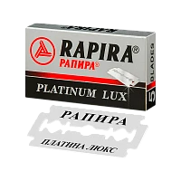 Лезвия Rapira Platinum lux двустронние 5шт в упаковке, цена за 1 лезвие (5/100)