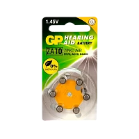 Батарейка GP ZA10 BL6 Zinc Air 1.45V (6/60/300/3000)