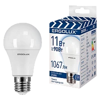 Лампа светодиодная Ergolux A60 E27 11W 6500К 180-240V груша матовая (1/10/100)
