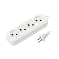 Удлинитель Smartbuy 4р.Б/З 10A 2.0м ПВС 2x1мм² белый (1/50)