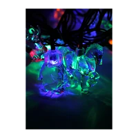 Гирлянда Космос "Животные" 30LED 4.4м микс нить 8 режимов прозрачн.насадки ассорти (1/50)