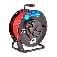 Удлинитель Космос 4р.С/З 16A 50.0м ПВС 3х2.5мм² IP54 на катушке (1)