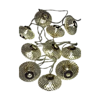 Гирлянда Космос Фонарики хром 10LED 1.8+0,3м 5х3см белый теплый (1/24)