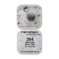 Батарейка Renata 384 (SR41SW) Silver Oxide 1.55V (1/10/100)