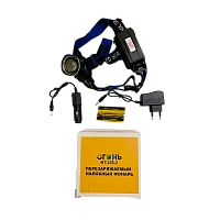 Фонарь налобный Без бренда HT-235-2 от аккумулятора 4 режима черный