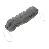Мочалка для тела Банные штучки "Косичка" 26см x 5см серый (1/30)