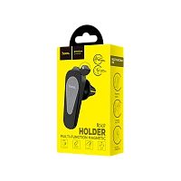 Держатель автомобильный HOCO CA37 в воздуховод магнит черный серый (1/210)