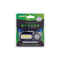 Фонарь налобный Старт LOE 501-C1 3W COB от батареек IP44 черный (1/10/120)