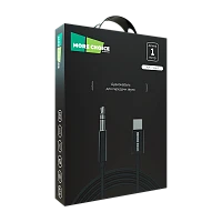 Кабель AUX MORE CHOICE UK28a Jack 3.5mm (m)-Type-C (m) 1м ПВХ черный (1/25/250)