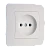 Розетка Makel Lillium Natural 1гн. 16A Б/З белый 55022 (1/12)