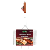 Решетка для барбекю "Альпийская", 6 секций (330 х 220 мм), средняя, "ПИКНИЧОК" (1/12)