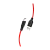 Кабель HOCO X21 Plus USB (m)-microUSB (m) 2.0м 2.4A силикон черный красный (1/28/168)