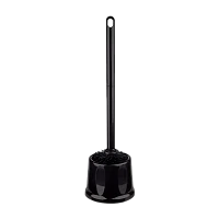 Ершик для унитаза Рыжий кот SILIX 40.5см x 11.3см с подставкой черный (1/20)