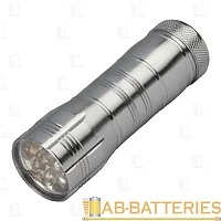 Фонарь универсальный Трофи TM12 3.7W 12LED от батареек серебряный в коробке (1/60/360)