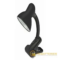 Светильник настольный ЭРА N-102 40W 220V E27 прищепка черный (1/30)