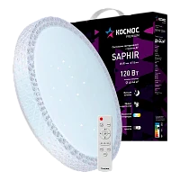 Светильник настенно-потолочный Космос SAPHIR Premium 120W 230V LED накладной пульт ДУ белый (1/5)
