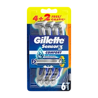 Бритва одноразовая Gillette "Sensor3" Comfort 3 лезвия 4+2шт.