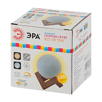 Ночник ЭРА NLED-490 1LED 1W 220V на основании рег.ярк./цвета белый (1/12)