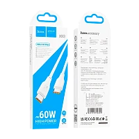 Кабель HOCO X93 Type-C (m)-Type-C (m) 1м 60W TPE белый (1/37/370)