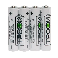 Батарейка Трофи Eco LR03 AAA Shrink 4 Alkaline 1.5V (4/60/960/46080)
