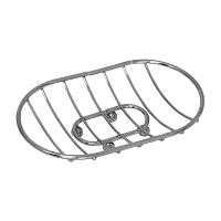 Мыльница Рыжий кот CHR-481 на ножках овальная хром (1/24/72)