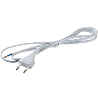 Сетевой кабель Volsten S-LRB ШВВП2х0,75 с плоской вилкой, 1300Вт, 6А, б/з, 1.5м белый (1/10/100)