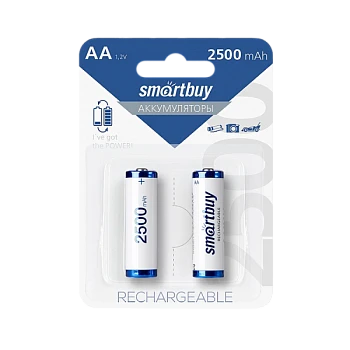 Аккумулятор бытовой Smartbuy HR6 AA BL2 NI-MH 2500mAh (2/24/240)