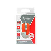 Мышь проводная Gembird MOP-410-O классическая USB белый оранжевый (1/100)