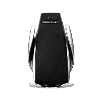 Держатель автомобильный Без бренда S5 в воздуховод беспр. зар. Qi серебряный (1/100)