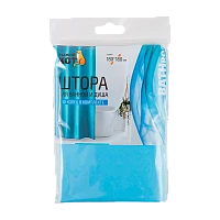 Штора для ванной Рыжий кот 180х180см голубой (1/10/40)