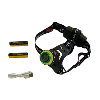 Фонарь налобный Без бренда HT-595 от аккумулятора 4 режима черный