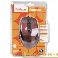 Мышь проводная Defender MB-880 Opera классическая USB красный (1/40)