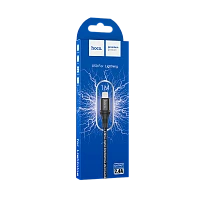 Кабель HOCO X50 USB (m)-Lightning (m) 1м 2.4A нейлон черный (1/31/310)