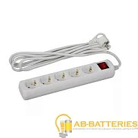 Удлинитель ЭРА U 5р.С/З 16A 3.0м белый (1/20)