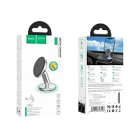 Держатель автомобильный HOCO CA89 на торпеду магнит серебряный (1/108)