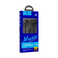 Наушники внутриканальные HOCO M66 с микр. черный (1/18/180)