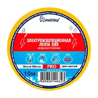 Изолента Smartbuy PRO 19мм*10м ПВХ морозостойкая желтый