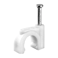 Скоба Volsten V02-6W-1-10-050 пластиковая круглая 10 мм (50шт.)