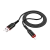Кабель HOCO X59 USB (m)-Lightning (m) 1.0м 2.4A нейлон черный (1/30/300)