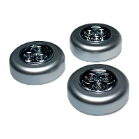 Фонарь пушлайт Космос 3020 3LED от батареек серебряный 3шт. (1/24/48)